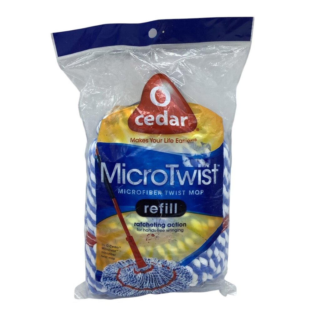 O-Cedar MicroTwist Microfiber Twist Mop Refill Ratcheting Action‎ Hands-Free